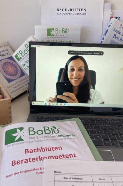 Claudia beim Webinar