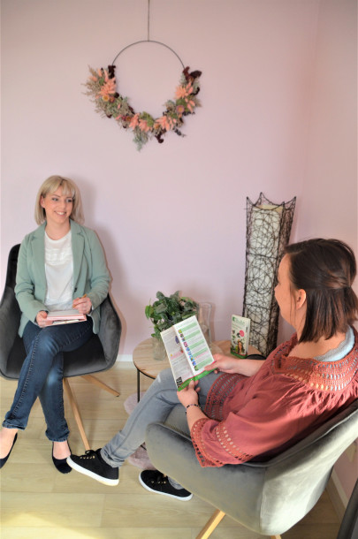 Bianca Kogler beim Bachblütengespräch 1 Bianca Kogler beim Bachblütengespräch 1