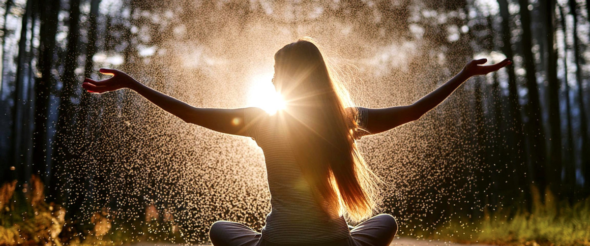 Frau in meditation