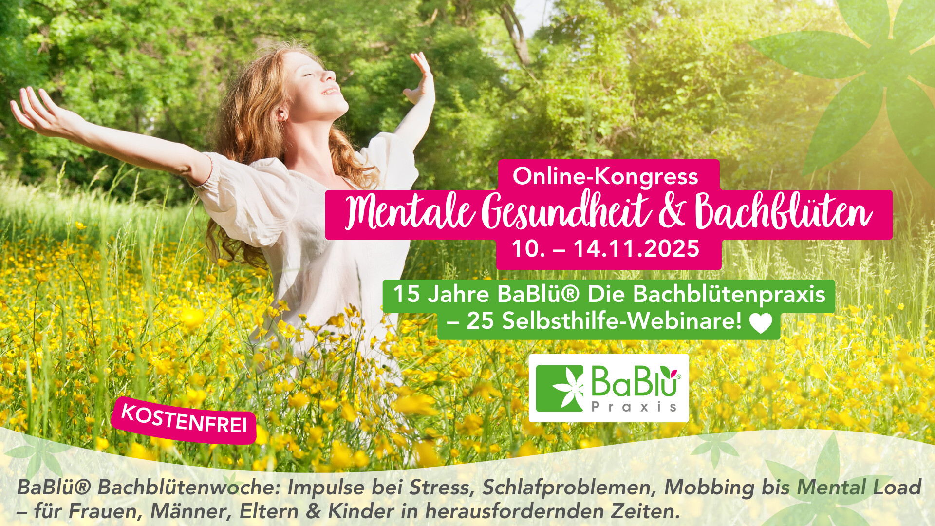 Online-Kongress Mentale Gesundheit & Bachblüten BaBlü® Bachblütenwoche 2025