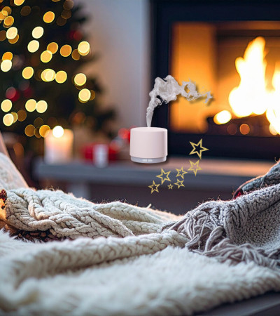 Ätherische Öle für eine duftende Weihnachtsmischung mit Orange, Zimt und Vanille – natürliche Raumduft-Idee für die Adventzeit