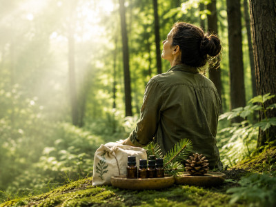 Waldbaden mit ätherischen Ölen im Wald – Natur achtsam erleben und professionell begleiten