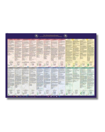 A1 Plakat Die Meisterkräutertherapie mit Übersicht der 24 Meisterkräuter aus Europa
