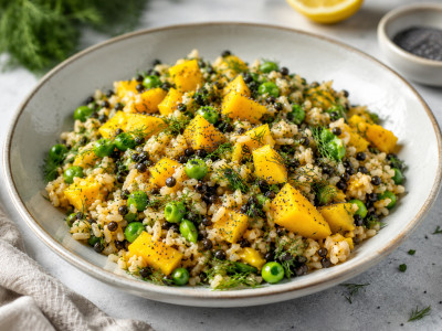 TCM Rezept - Reissalat mit Erbsen, Linsen und Mango