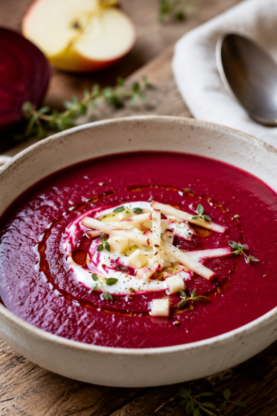 TCM - 5 Elemente Ernährung - Rote Rüben Apfel Krenn Suppe