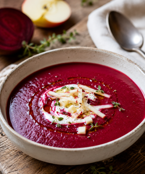 TCM - 5 Elemente Ernährung - Rote Rüben Apfel Krenn Suppe