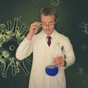 Wissenschaftler mit Viren