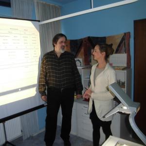 Dietmar Krämer und Mag. Sandra Stopar im Unterricht in Deutschland Dietmar Krämer und Mag. Sandra Stopar im Unterricht in Deutschland