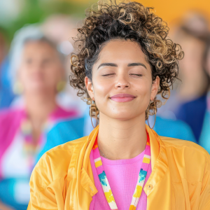  Glück Flow Frau Freude Sinn Mentaltraining - Canva Pro